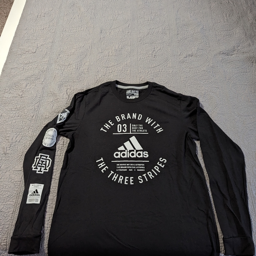 Mens Long Sleeve Adidas Tshirt Medium